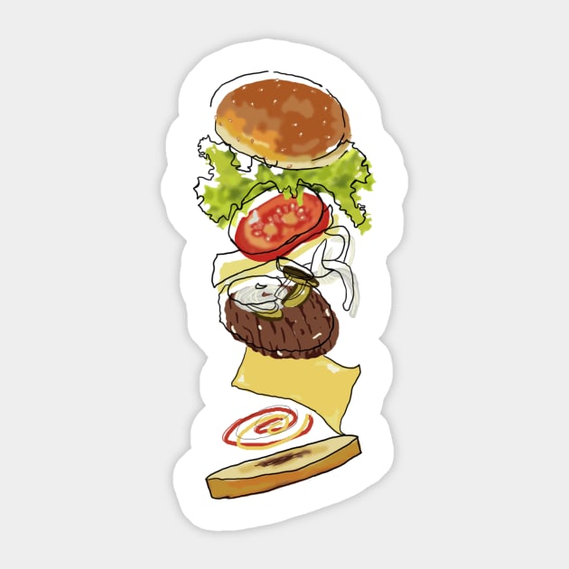 ~Funky~ Cheeseburger Sticker by KangarooZach41